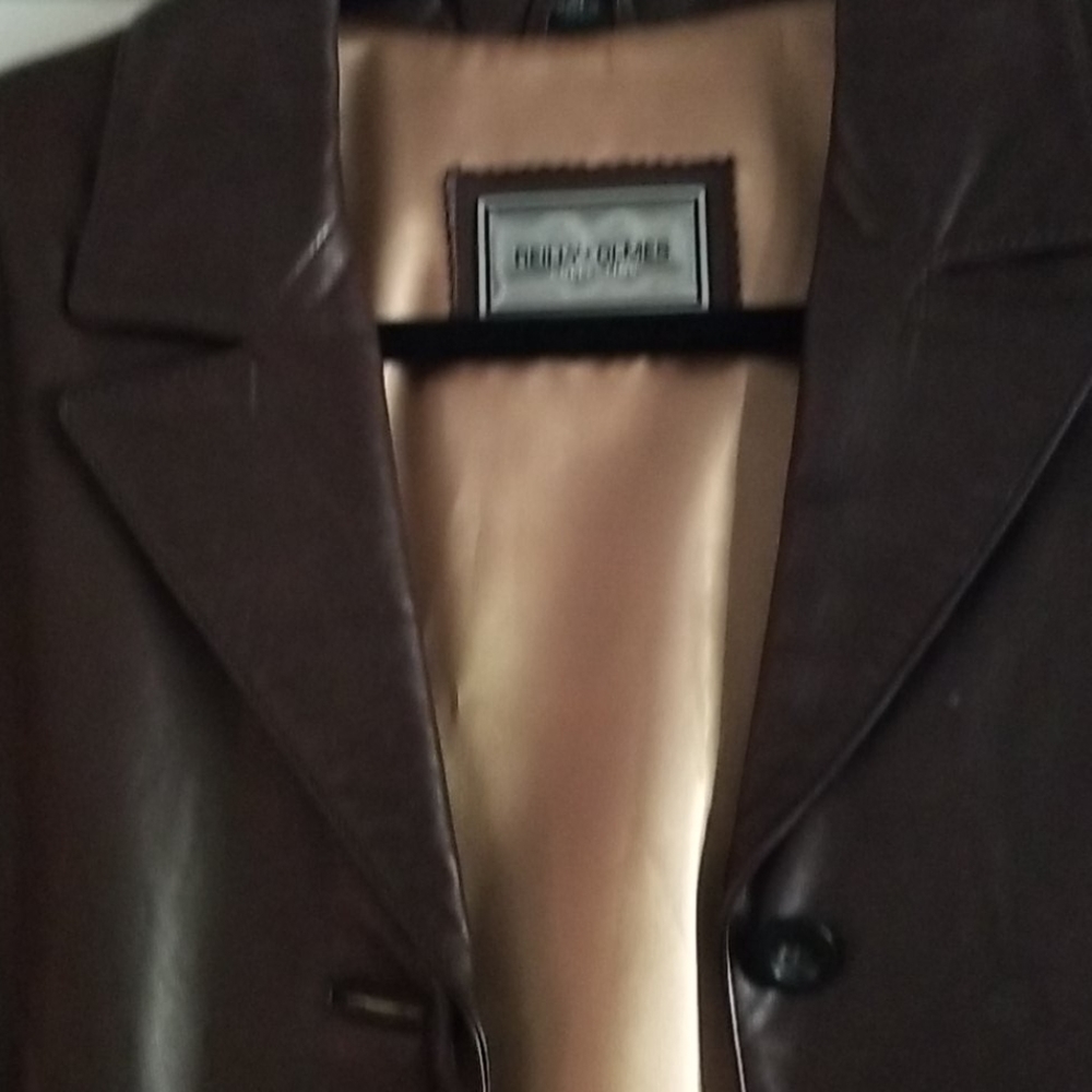 Leather Blazer- Brown - image 2